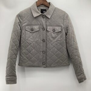 Kut from the Kloth Women's Quilted Utility Jacket in Gray